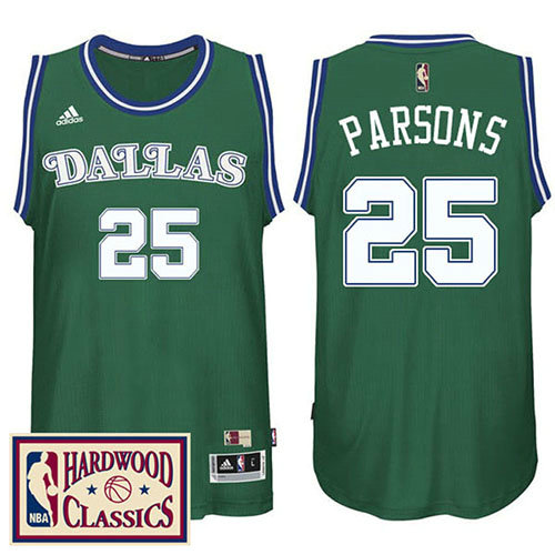 Camiseta baloncesto Chandler Parsons 25 Retro Verde Dallas Mavericks Hombre
