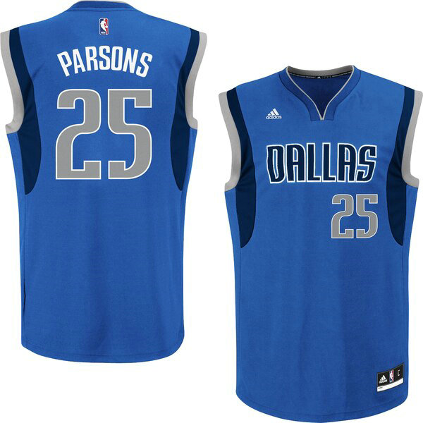 Camiseta baloncesto Chandler Parsons 25 adidas Azul Dallas Mavericks Nino