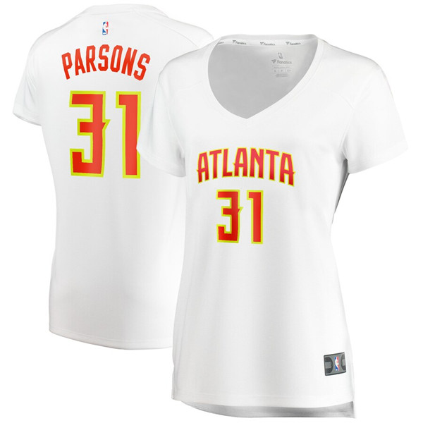Camiseta baloncesto Chandler Parsons 31 association edition Blanco Atlanta Hawks Mujer
