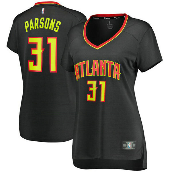 Camiseta baloncesto Chandler Parsons 31 icon edition Negro Atlanta Hawks Mujer