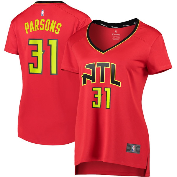 Camiseta baloncesto Chandler Parsons 31 statement edition Rojo Atlanta Hawks Mujer
