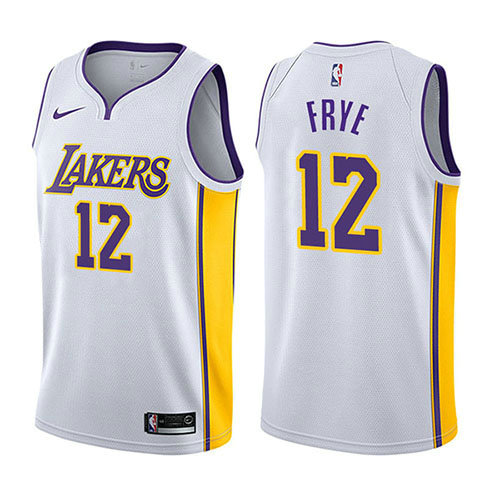 Camiseta baloncesto Channing Frye 12 Association 2017-18 Blanco Los Angeles Lakers Hombre