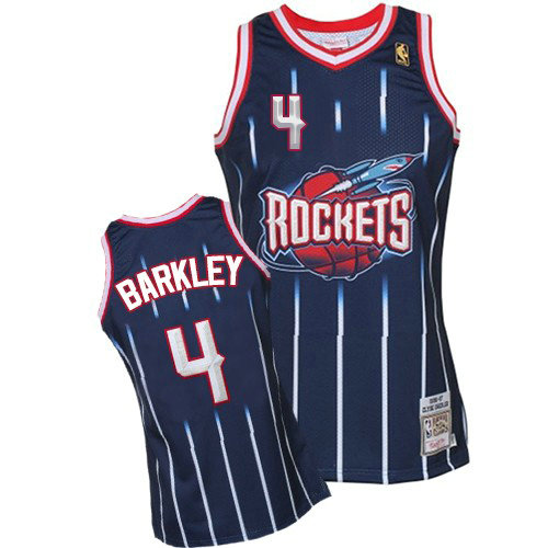 Camiseta baloncesto Charles Barkley 4 Retro Azul Houston Rockets Hombre