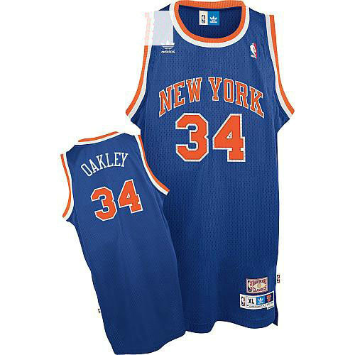 Camiseta baloncesto Charles Oakley 34 Retro Azul New York Knicks Hombre