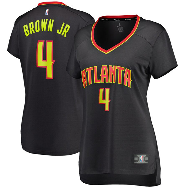 Camiseta baloncesto Charlie Brown Jr 4 icon edition Negro Atlanta Hawks Mujer