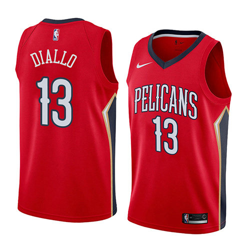 Camiseta baloncesto Cheick Diallo 13 Statement 2018 Rojo New Orleans Pelicans Hombre