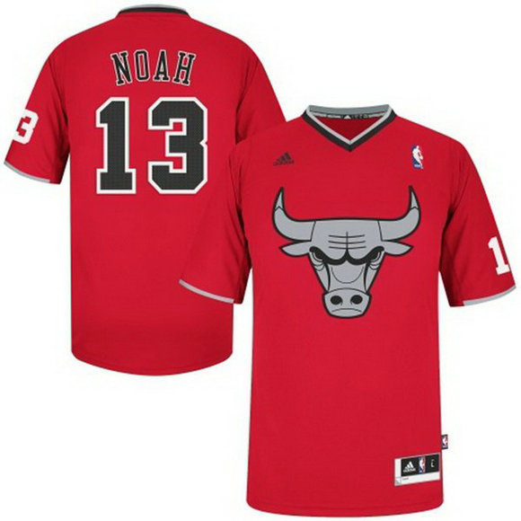 Camiseta baloncesto Chicago Bulls Navidad 2013 Joakim Noah 13 Roja