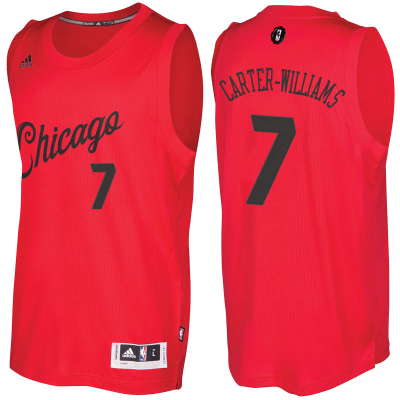 Camiseta baloncesto Chicago Bulls Navidad 2016 Michael Carter Williams 7 Roja