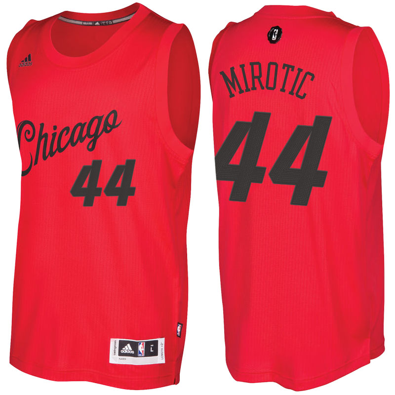 Camiseta baloncesto Chicago Bulls Navidad 2016 Nikola Mirotic 44 Roja