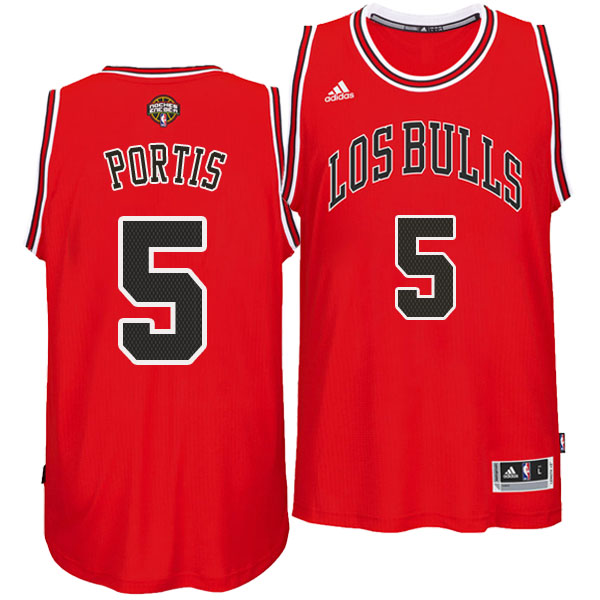 Camiseta baloncesto Chicago Los Bulls 2016 Bobby Portis 5 Roja