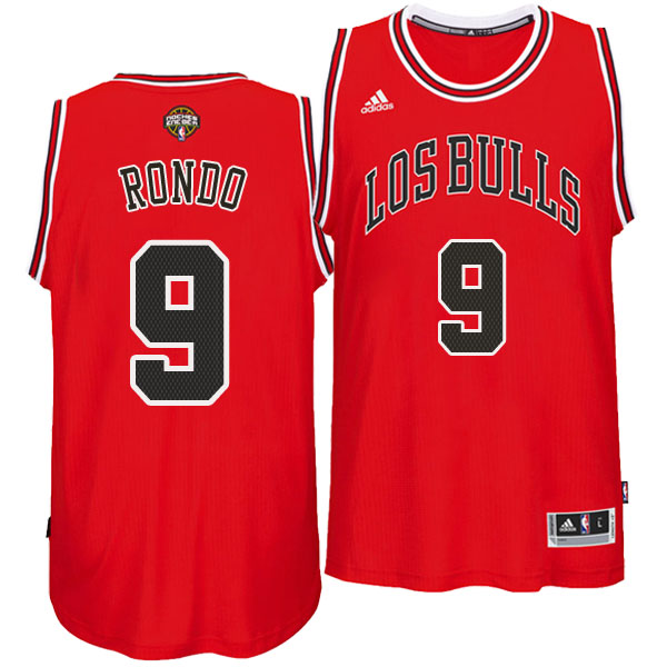 Camiseta baloncesto Chicago Los Bulls 2016 Rajon Rondo 9 Roja