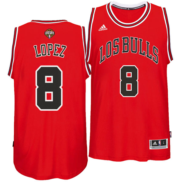 Camiseta baloncesto Chicago Los Bulls 2016 Robin Lopez 8 Roja