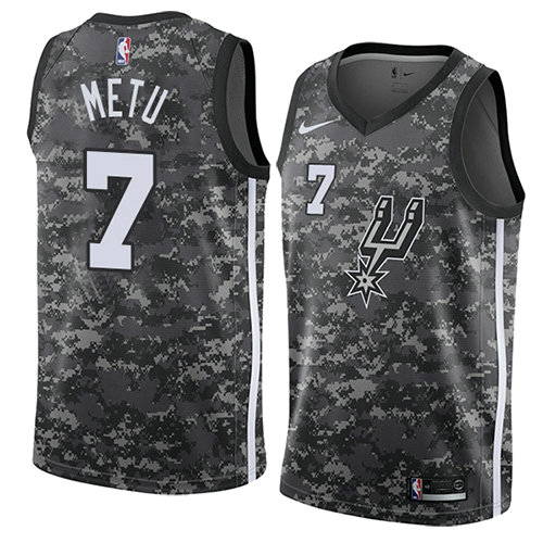 Camiseta baloncesto Chimezie Metu 7 Ciudad 2018 Gris San Antonio Spurs Hombre