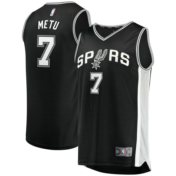 Camiseta baloncesto Chimezie Metu 7 Icon Edition Negro San Antonio Spurs Hombre