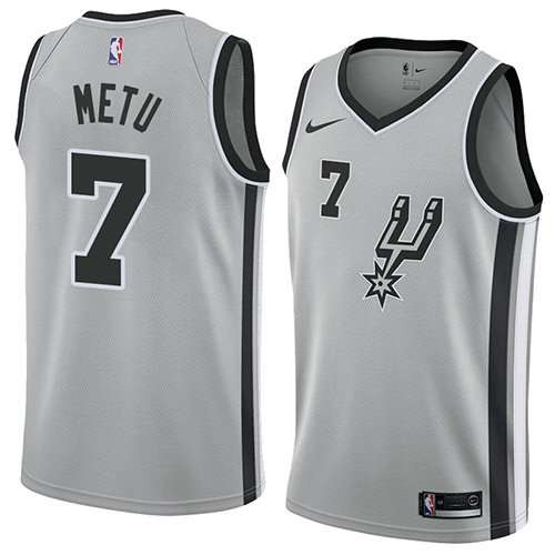 Camiseta baloncesto Chimezie Metu 7 Statement 2018 Gris San Antonio Spurs Hombre