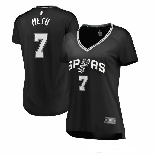 Camiseta baloncesto Chimezie Metu 7 icon edition Negro San Antonio Spurs Mujer