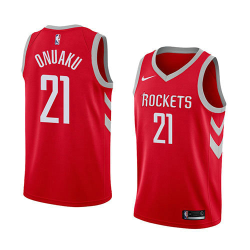 Camiseta baloncesto Chinanu Onuaku 21 Icon 2018 Rojo Houston Rockets Hombre