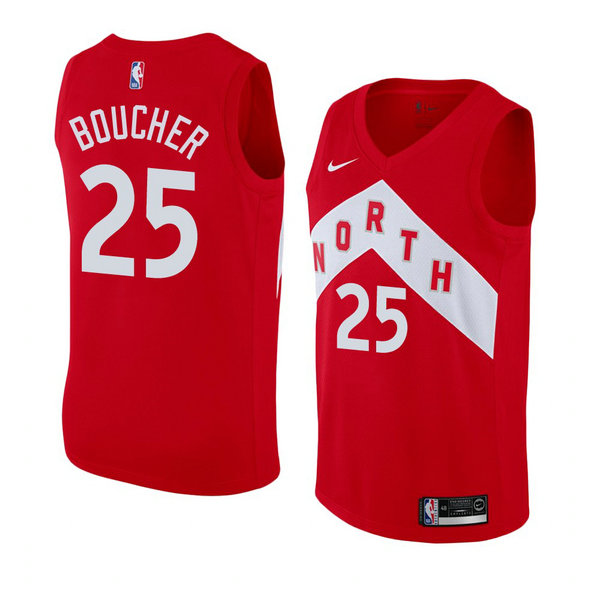 Camiseta baloncesto Chris Boucher 25 Earned 2018-19 Rojo Toronto Raptors Hombre