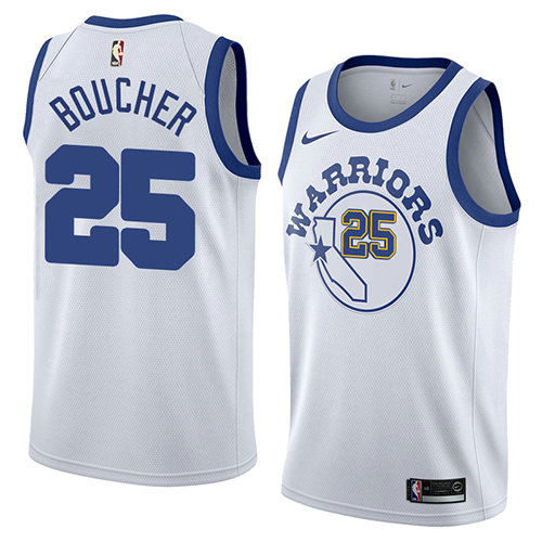 Camiseta baloncesto Chris Boucher 25 Hardwood Classic 2018 Blanco Golden State Warriors Hombre