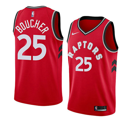 Camiseta baloncesto Chris Boucher 25 Icon 2018 Rojo Toronto Raptors Hombre