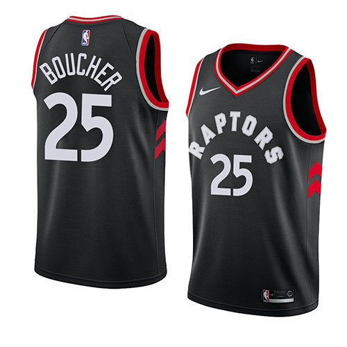 Camiseta baloncesto Chris Boucher 25 Statement 2018 Negro Toronto Raptors Hombre