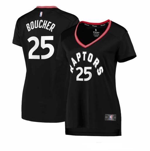 Camiseta baloncesto Chris Boucher 25 statement edition Negro Toronto Raptors Mujer