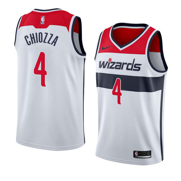 Camiseta baloncesto Chris Chiozza 4 Association 2018 Blanco Washington Wizards Hombre