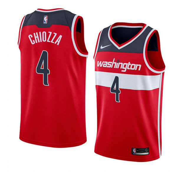 Camiseta baloncesto Chris Chiozza 4 Icon 2018 Rojo Washington Wizards Hombre