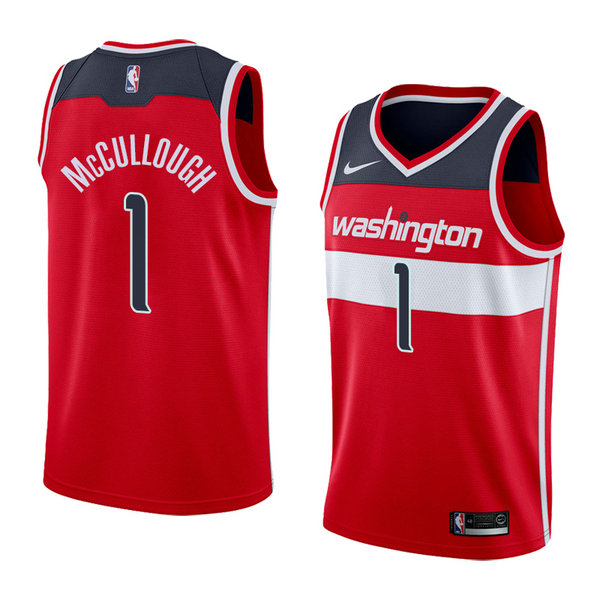Camiseta baloncesto Chris Mccullough 1 Icon 2018 Rojo Washington Wizards Hombre
