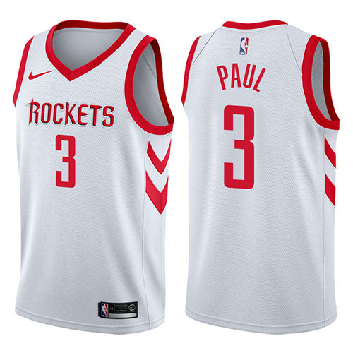 Camiseta baloncesto Chris Paul 3 2017-18 Blanco Houston Rockets Hombre