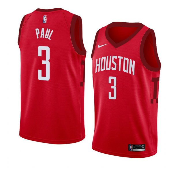Camiseta baloncesto Chris Paul 3 Earned 2018-19 Rojo Houston Rockets Hombre