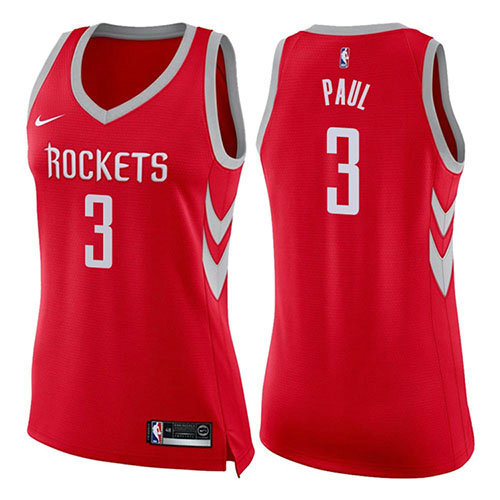 Camiseta baloncesto Chris Paul 3 Icon 2017-18 Rojo Houston Rockets Mujer