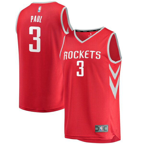 Camiseta baloncesto Chris Paul 3 Icon Edition Rojo Houston Rockets Hombre