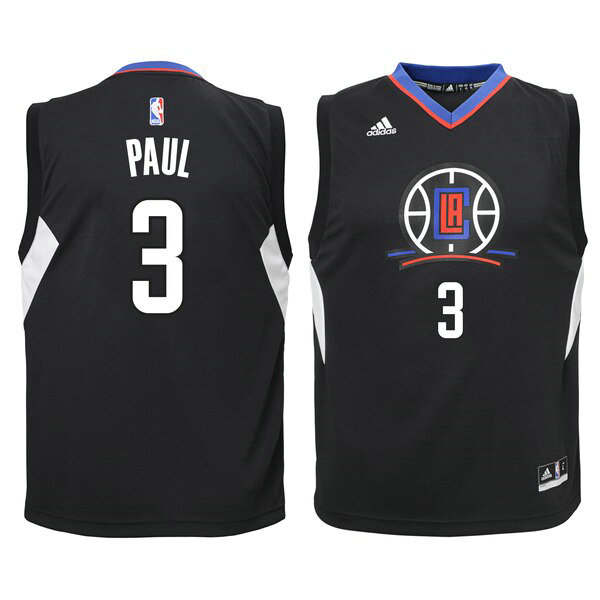 Camiseta baloncesto Chris Paul 3 adidas Negro Los Angeles Clippers Nino