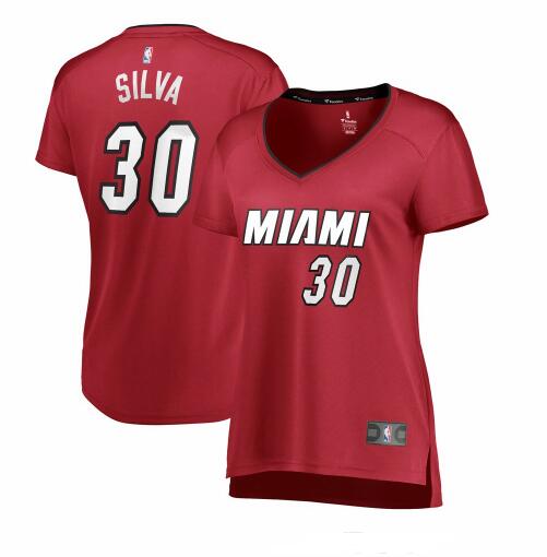 Camiseta baloncesto Chris Silva 30 statement edition Rojo Miami Heat Mujer