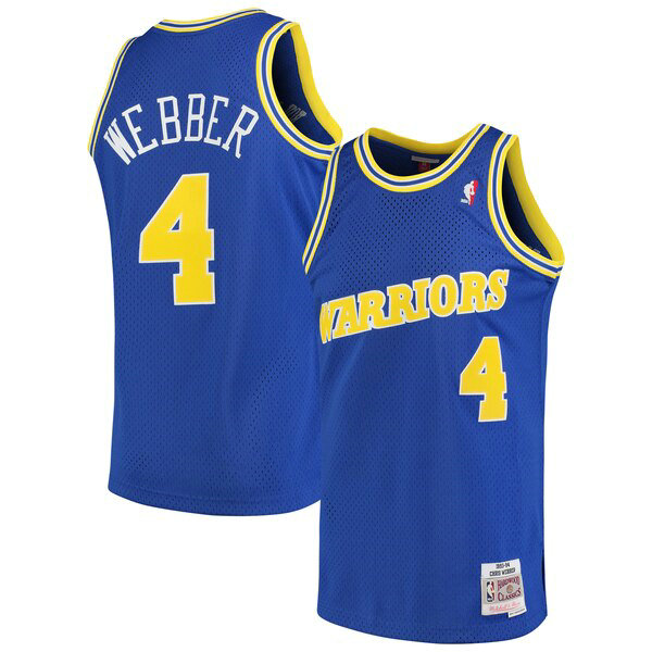 Camiseta baloncesto Chris Webber 4 1993-1994 Classics Swingman Azul Golden State Warriors Hombre