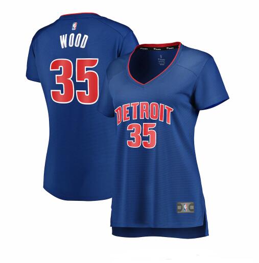 Camiseta baloncesto Christian Wood 35 icon edition Azul Detroit Pistons Mujer