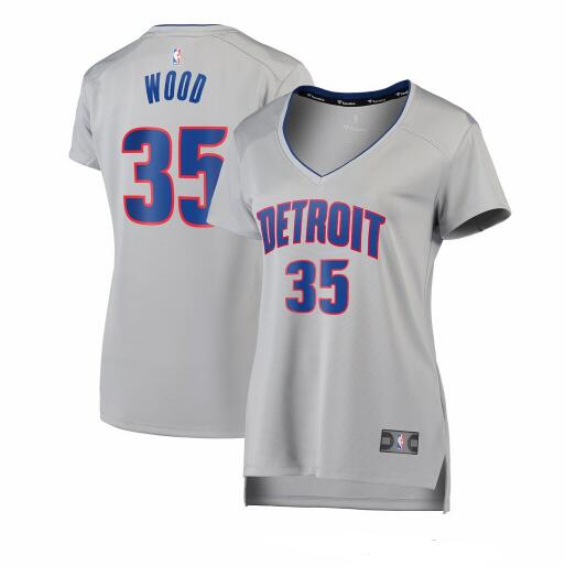 Camiseta baloncesto Christian Wood 35 statement edition Gris Detroit Pistons Mujer