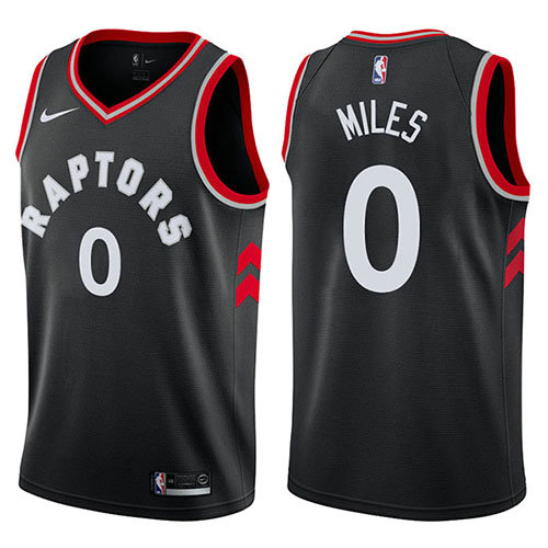 Camiseta baloncesto Cj Miles 0 Statement 2017-18 Negro Toronto Raptors Hombre