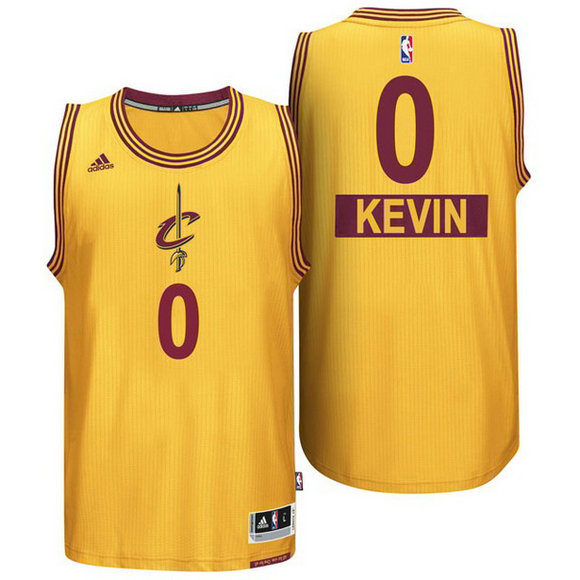 Camiseta baloncesto Cleveland Cavaliers Navidad 2014 Kevin Love 0 Amarillo