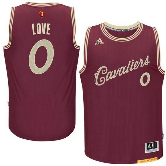 Camiseta baloncesto Cleveland Cavaliers Navidad 2015 Kevin Love 0 Roja