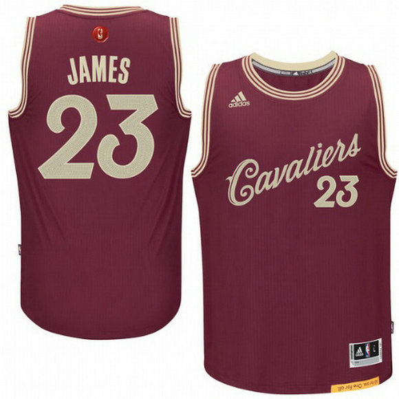 Camiseta baloncesto Cleveland Cavaliers Navidad 2015 LeBron James 23 Roja