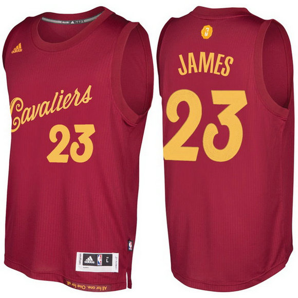 Camiseta baloncesto Cleveland Cavaliers Navidad 2016 LeBron James 23 Roja