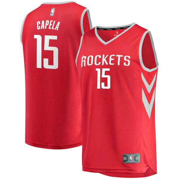 Camiseta baloncesto Clint Capela 15 Icon Edition Rojo Houston Rockets Hombre