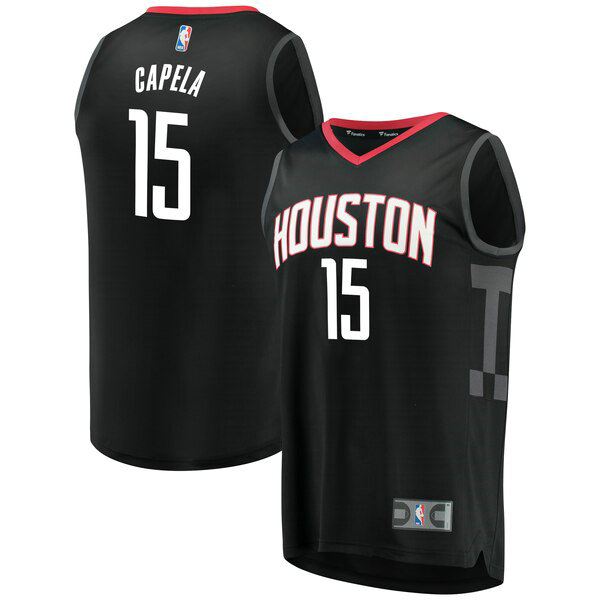 Camiseta baloncesto Clint Capela 15 Statement Edition Negro Houston Rockets Hombre