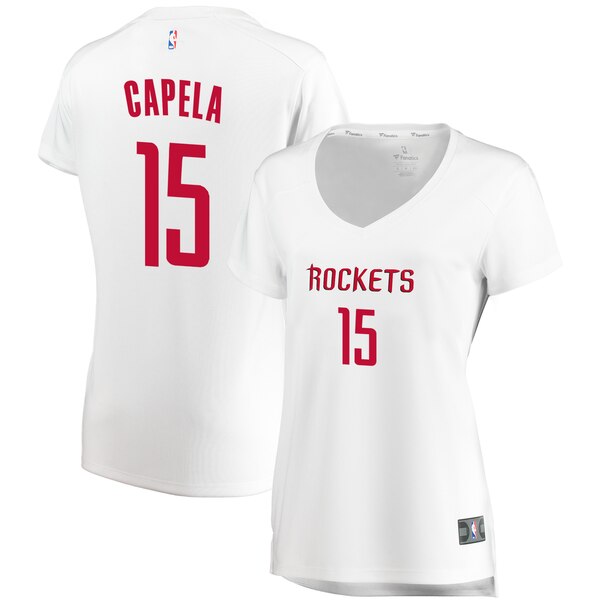 Camiseta baloncesto Clint Capela 15 association edition Blanco Houston Rockets Mujer