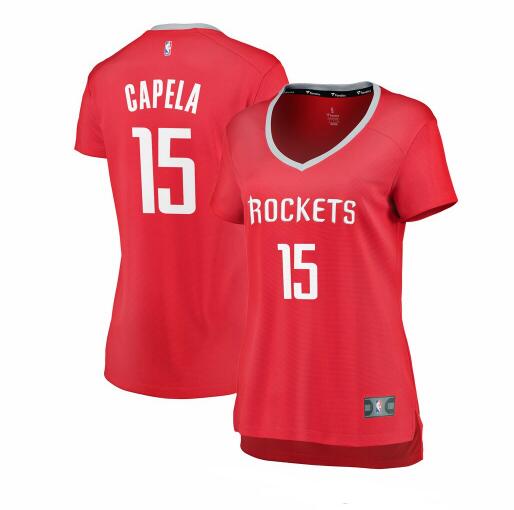 Camiseta baloncesto Clint Capela 15 icon edition Rojo Houston Rockets Mujer