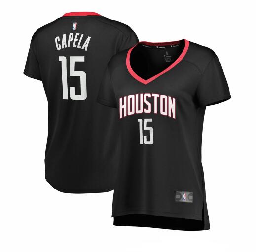 Camiseta baloncesto Clint Capela 15 statement edition Negro Houston Rockets Mujer