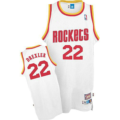 Camiseta baloncesto Clyde Drexler 22 Retro Blanco Houston Rockets Hombre