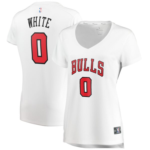 Camiseta baloncesto Coby White 0 association edition Blanco Chicago Bulls Mujer